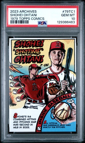 2023 TOPPS ARCHIVES 1979 TOPPS COMICS #79TC1 SHOHEI OHTANI PSA 10