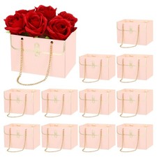 Patikil Paper Flower Gift Bags 12 Pcs Paper Bouquet Flower Gift Bag Handle