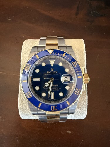 2017 Rolex Submariner Bluesy 40mm 116613LB Two-Tone Blue Dia...