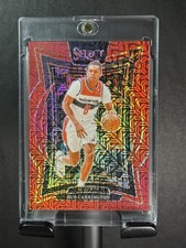 2024-25 Panini Select - Concourse Bub Carrington Red Mojo Prizm 12/20 (RC)