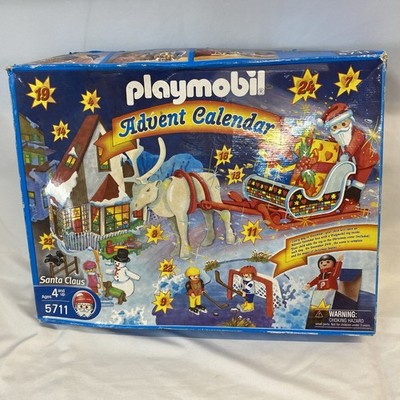 NEW SEALED Playmobil Christmas Santa Claus Advent Calendar #5711   Box Damage