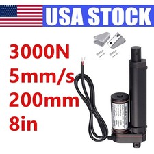 8Inch 200MM High Speed5mm/s Linear Actuator Motor 3000N DC 24V Mounting Brackets
