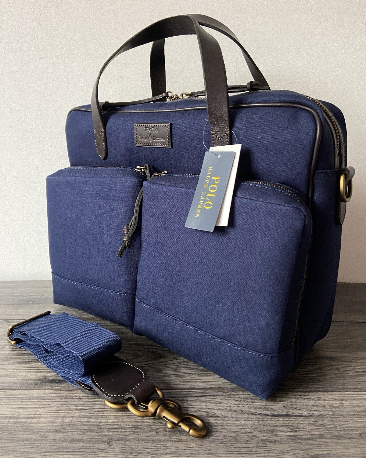 POLO RALPH LAUREN NAVY BLUE COMMUTER MESSENGER BAG BNWT