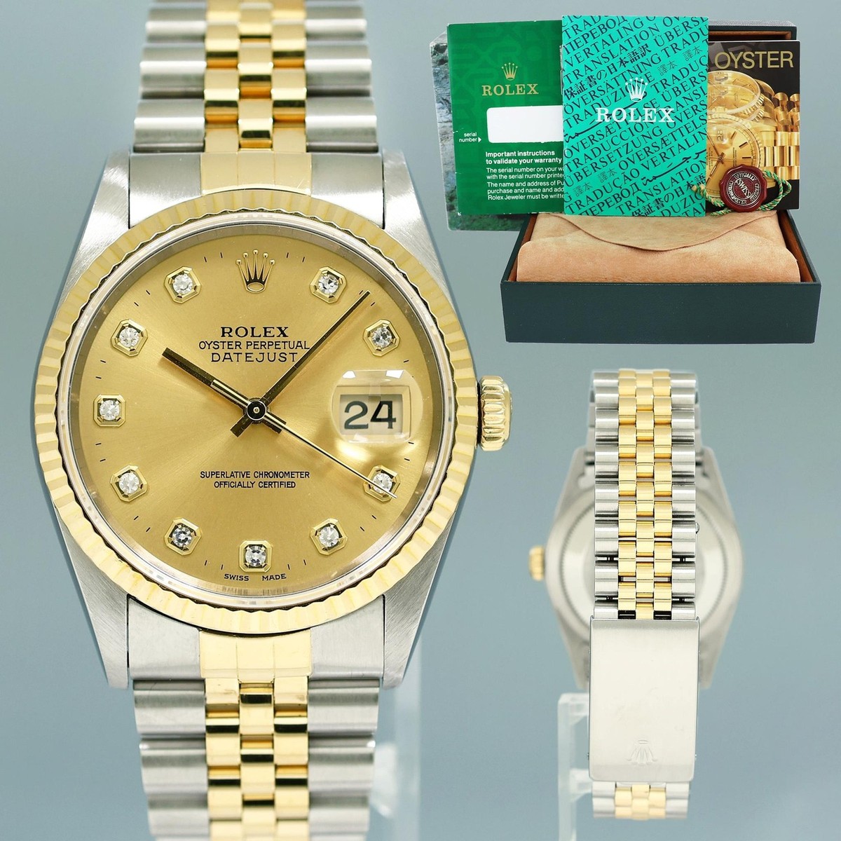 Champagne Diamond Rolex 16233 For Sale Buy Rolex Datejust 36mm