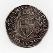 1652 Shilling, Commonwealth of England, mint mark sun