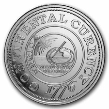 1 oz Silver Round - 1776 Continental Currency Dollar Coin 84.86 per troy oz