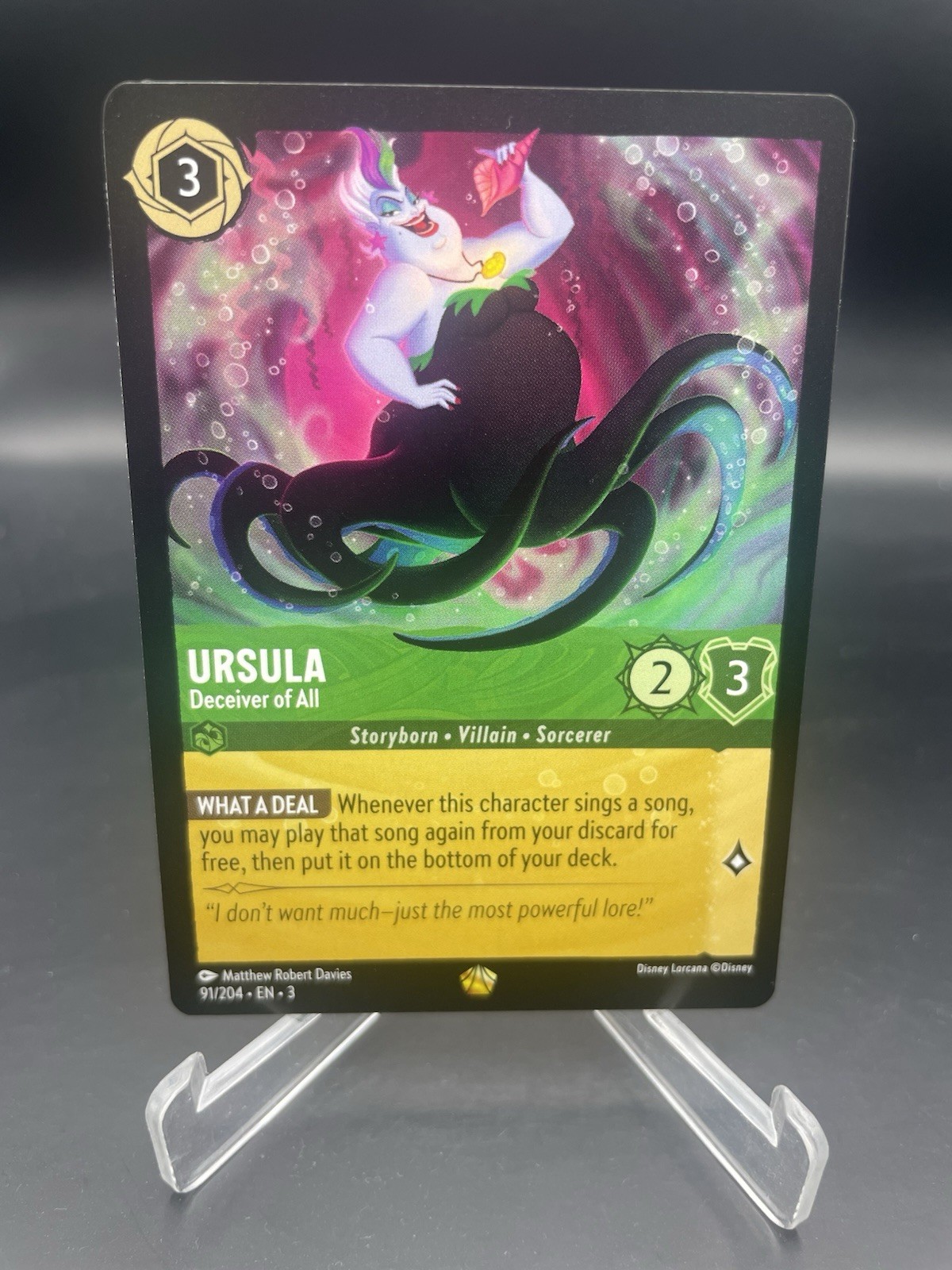 Ursula Deceiver of All 91/204 – Disney Lorcana Into the Inklands Card NM