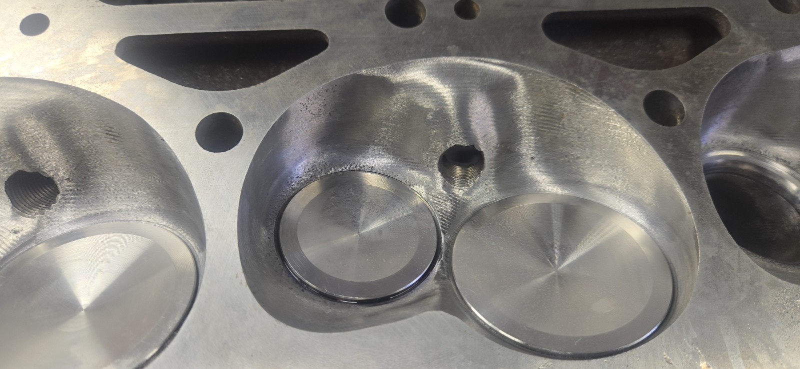 Mercruiser 496 GM 8.1 heads CNC ports & chambers Stainless valves dual springs 