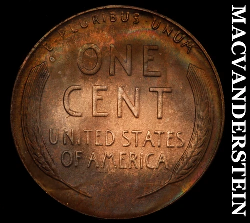 1950-D Lincoln Wheat Cent- Color- Choice Gem Brilliant Uncirculated #J3214