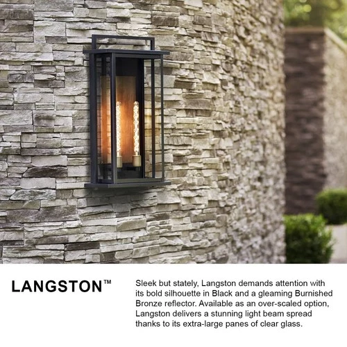 Hinkley Langstone 18 1/4" High Black Outdoor Wall Light - Picture 4 of 4