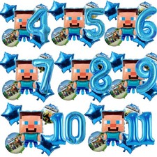 Minecraft Foil Balloons Helium Age set balloons kids birthday Party Decorations