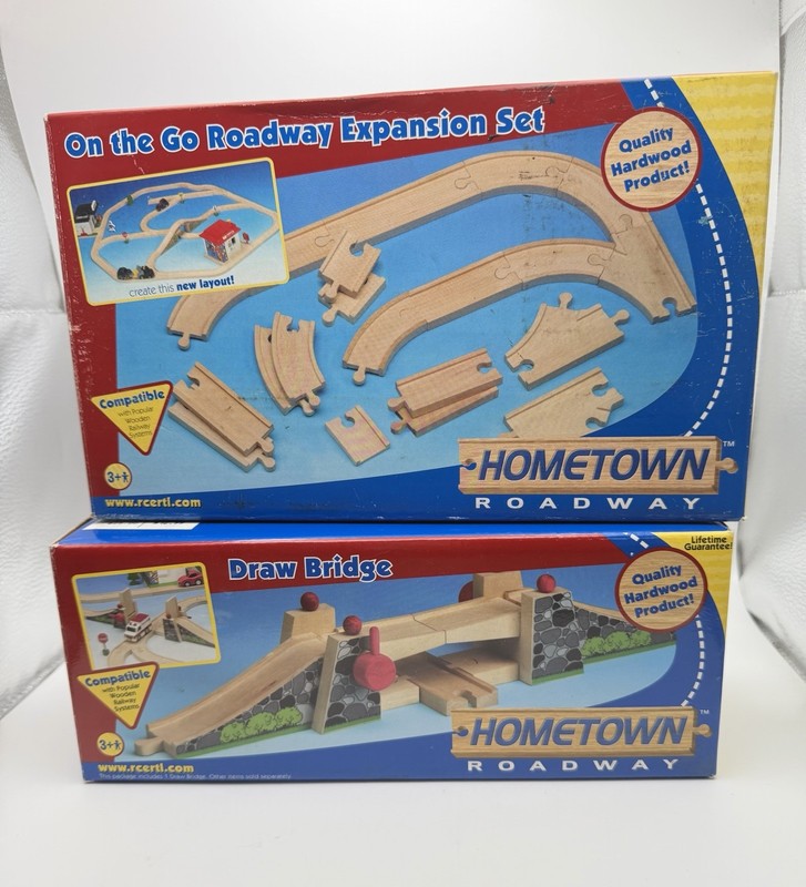 NEW 2003 RC Ertl Hometown Roadway On the Go Roadway Expansion Set & Draw Bridge1
