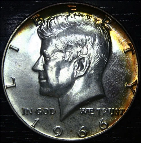 1966 SMS Kennedy Half Dollar 50c US Coin 40% Silver Bu Uncirculated