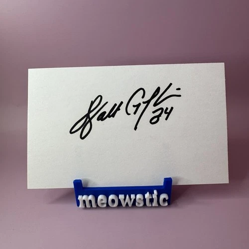 Walter Payton - AUTOGRAPHED 3x5 Index Card w/ Certificate of Authenticity Signed