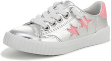 Blowfish Malibu Youth Girls Wander-K Sneaker Silver/Pink Metallic 6 Big Kid NEW