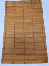 Bamboo Placemat/sushi Rolling Mat 18" X 12" Brown 6