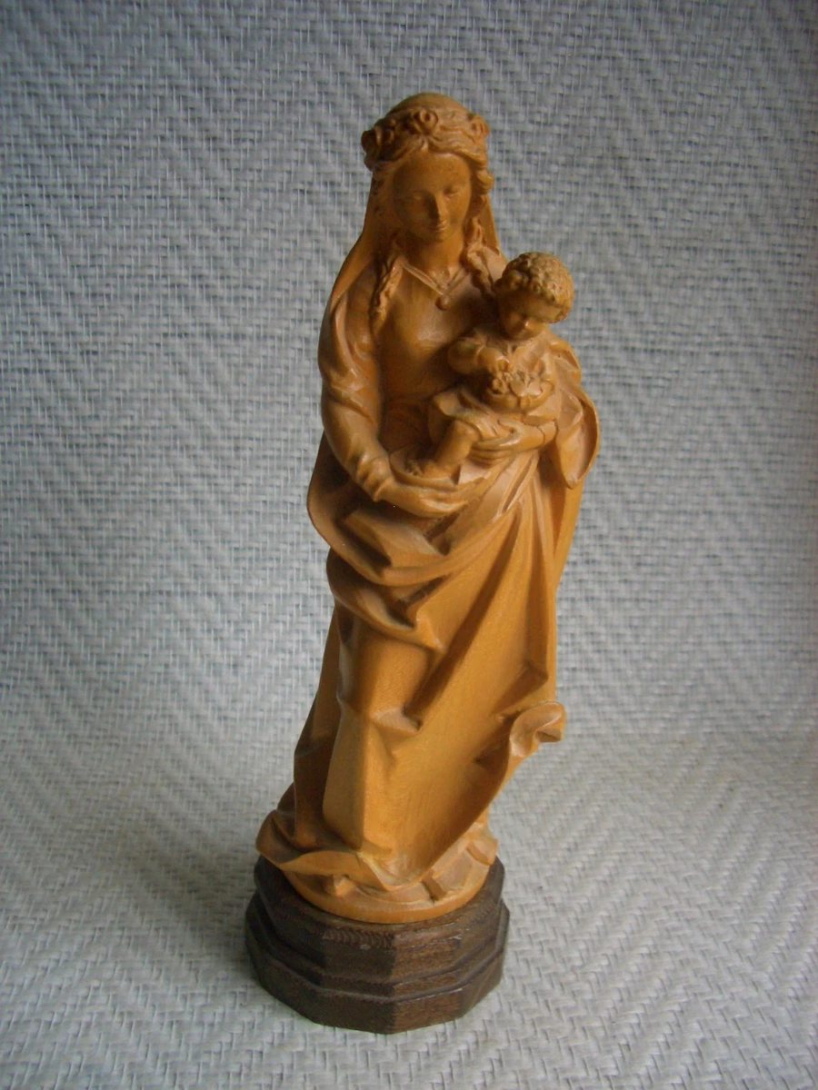 Maria mit Kind Skulptur Lindenholz geschnitzte Madonna