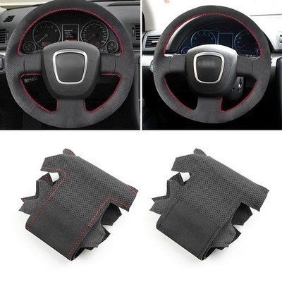 Wildleder Leder Lenkrad Lenkradbezug für Audi A3 8P Sportback A4 B7 Avant A6 C6