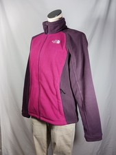 The North Face Fleece Jacket Pink Plum 2 Tone Full Zip Women's Medium