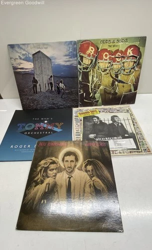 5pc VTG Vinyl LP Lot The Who, Pete Townsend UNTESTED