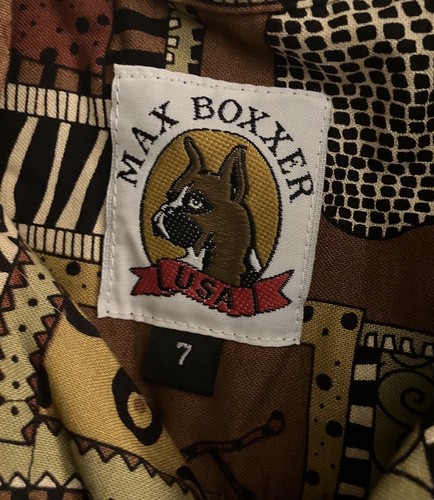 VTG Max Boxxer Yo Wear KIDS Button-up Shirt Safari Size 7 NOS 100% Cotton USA - Picture 2 of 3