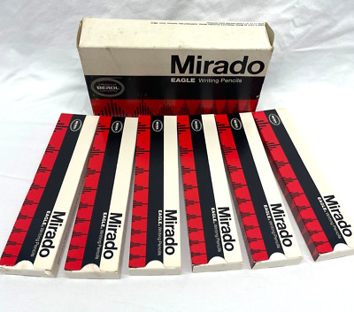 6 VTG Berol Mirado Eagle Boxes of Medium Soft Writing Pencils 174 # 2-1/2 UNUSED