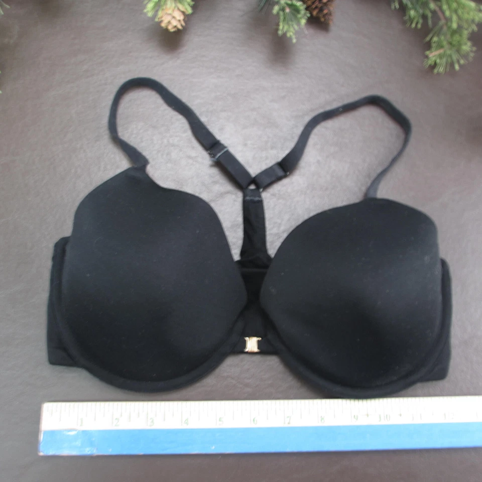 Sujetador Gilligan & O'Malley 34D negro acolchado con aros cierre ajustable delantero Foto 2 de 4