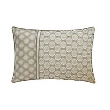 Beige Linen Lumbar Pillow Cover Lace - Chiqueta