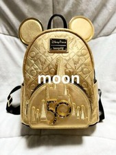 24K Disney World 50th Anniversary Loungefly Backpack Gold Character Goods