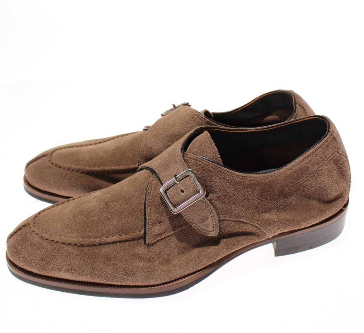 Di Bianco NWB Single Monk Strap Dress Shoes Size 41.5 (US 8.5) in Brown Leather Di Bianco NWB Isernia Florian Double Monk Strap Dress Shoes  main image 4
