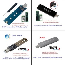 NGFF M.2 NVME SSD SATA SSD to USB3.0 adapter card reader test card Hard disk box