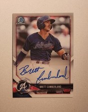 2018 Bowman Chrome Prospect Autographs #CPA-BC Brett Cumberland AUTO