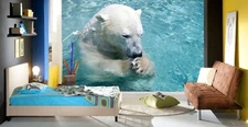 3D Polar Bear ZHUA5402 Wallpaper Wall Murals Removable Self-adhesive Ann 24