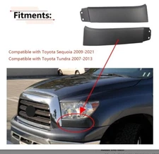 RLB-HILON 1Pair Front Bumper Grille Headlight Filler Trim Panels for 08 Tundra