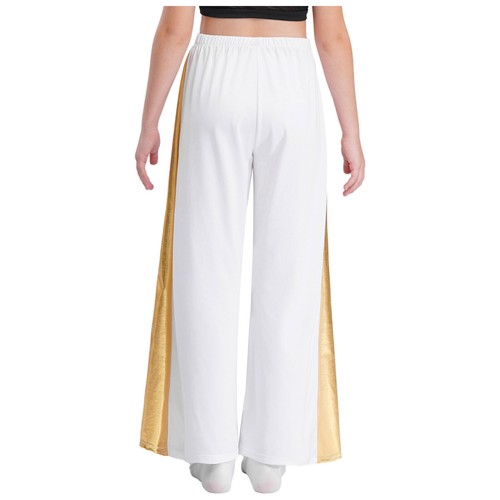 Girls Outfit Irregular Dancewear Metallic Sets Prayers Dress With Pants Church - Picture 32 of 45