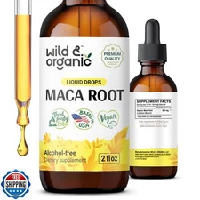 Wild and Organic Maca Root Drops for Women and Men - Mood, Focus, Active Life