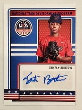 TRISTAN BRISTOW 2023 Panini Stars & Stripes NATIONAL TEAM DEVELOP BLUE FOIL AUTO