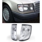 2 WHITE FRONT TURN SIGNAL FOR MERCEDES E-CLASS W124 12/84-6/95