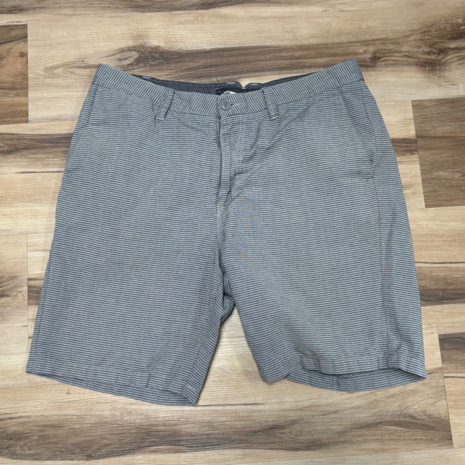 VANS pantaloncino uomo 34 grigio a righe chino 8" piatto davanti