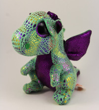 Ty Beanie Boos 6 INCH Cinder GREEN DRAGON SMALL Plush Animal Toy No hang tag