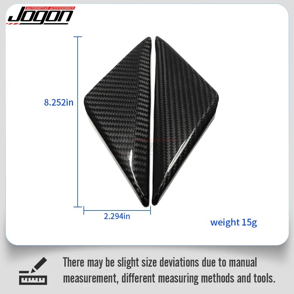 Dry Carbon Front Window Triangle Plate Panel Trim for Ford S650 Mustang GT 2024+ - Picture 5 of 13
