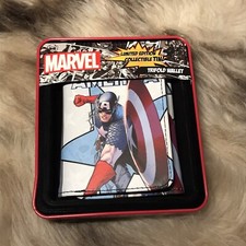 NWT Marvel Comics Men's Trifold Wallet - Captain America - Limited Edition Box 