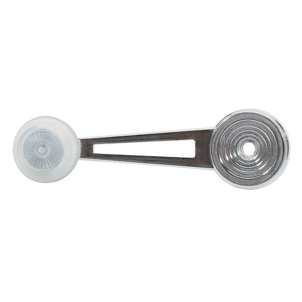 Par de manivelas de manivela de ventana de puerta interior izquierda+derecha para Ford Bronco 73-86 cromadas Foto 3 de 4