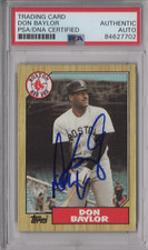 Don Baylor 1987 Topps PSA/DNA Signed Autograph Card Auto Boston Red Sox #230