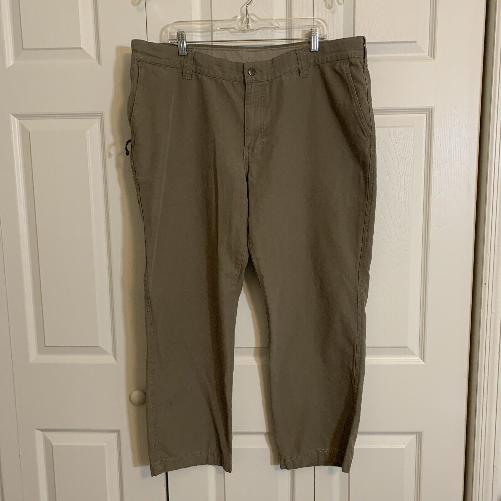 Columbia Pants Adult 42/30 Cargo Canvas Carpenter Cotton Tan Workwear Mens