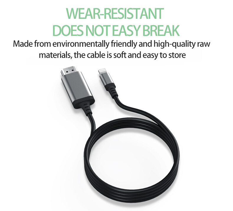 Lightning to HDMI Adapter HDMI Cable for Iphone to TV Compatible For