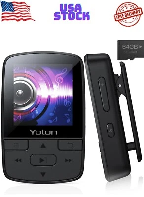 MP3 Player with Bluetooth 5.2, 64GB, HiFi-Music, with Sports Clip and Independen