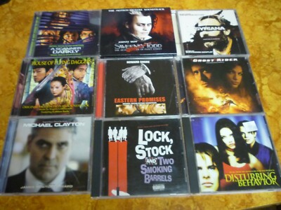 Soundtrack CD Lot (9), Eastern Promises, Ghost Rider, Sweeny Todd, Lock Stock, +