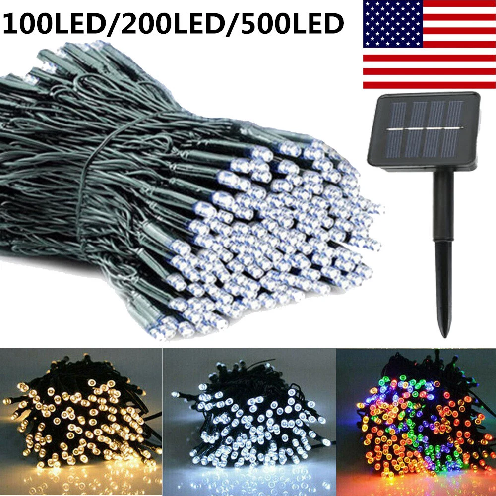 LED Solar String Lights Outdoor Garden Yard Decor Lamp Waterproof Fairy Light