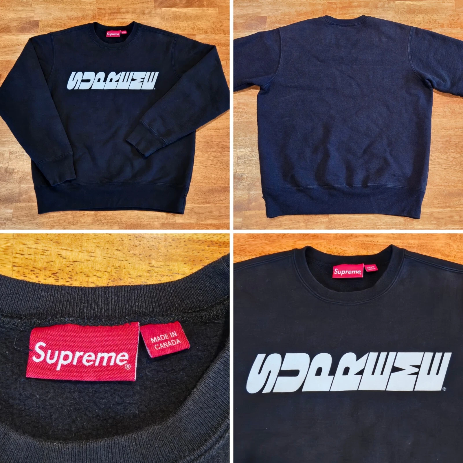 Pull sweat col rond Supreme Breed taille S noir blanc